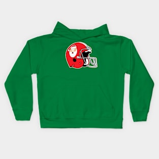 Surprised Santa Football helmet Kids Hoodie